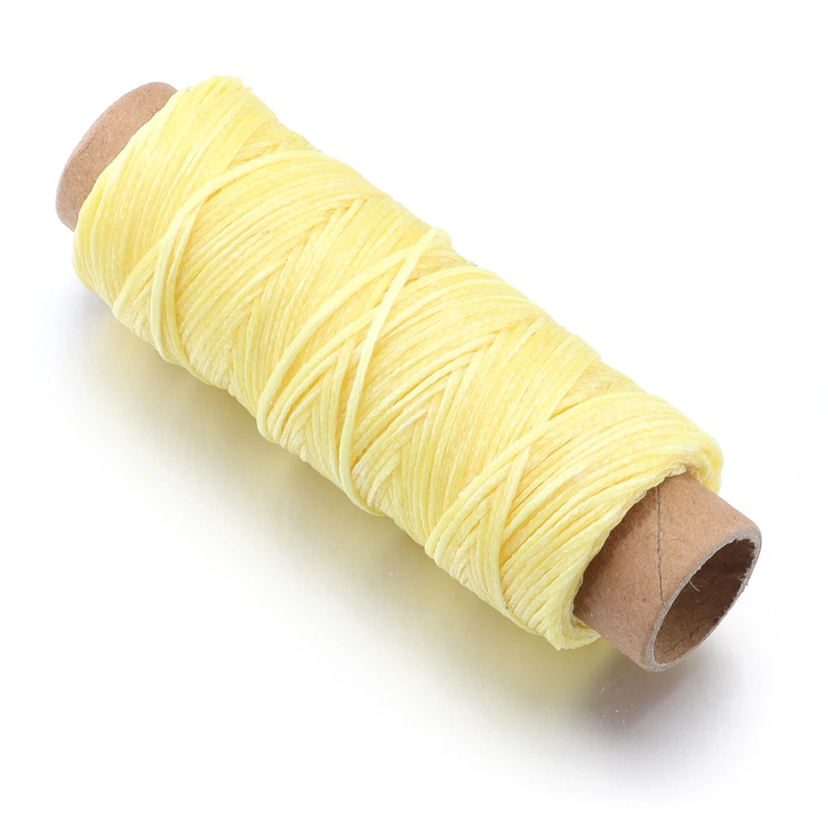 50 Yards 1mm Flat Waxed Thread – Leather, Bookbinding & DIY Waxed Craft Thread PLUSH light yellow