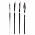 4-Piece Pointed Sable Hair Watercolor Paint Brush Set Artist Paint Brushes PLUSH Default Title