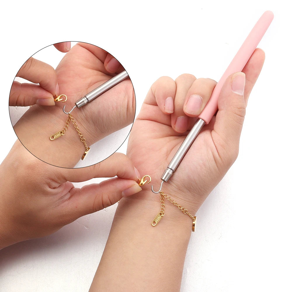 Bracelet Wearing Helper Tool – Clasp Hook for Jewelry & Watch Jewelry Making Tool PLUSH