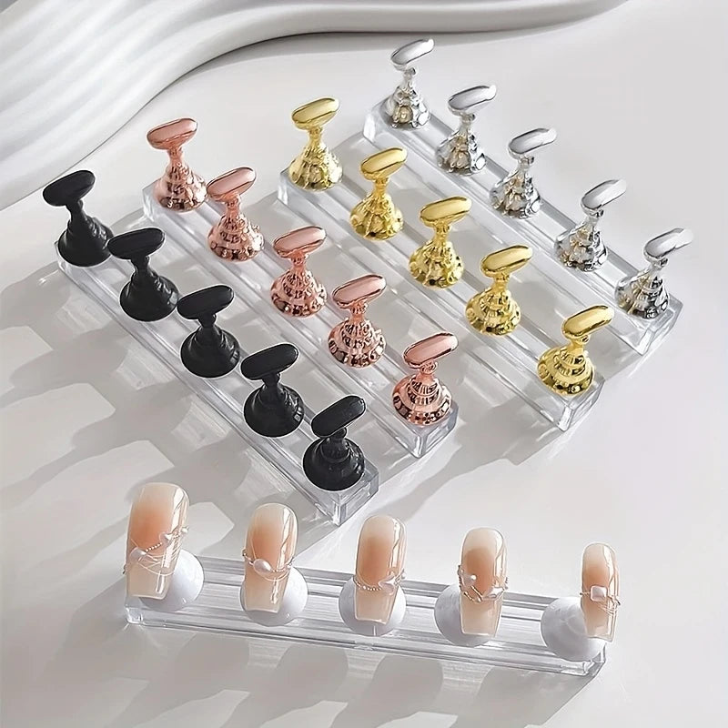 Magnetic Nail Holder Practice Display Stand | Nail Art Tool Nail Art Stand PLUSH