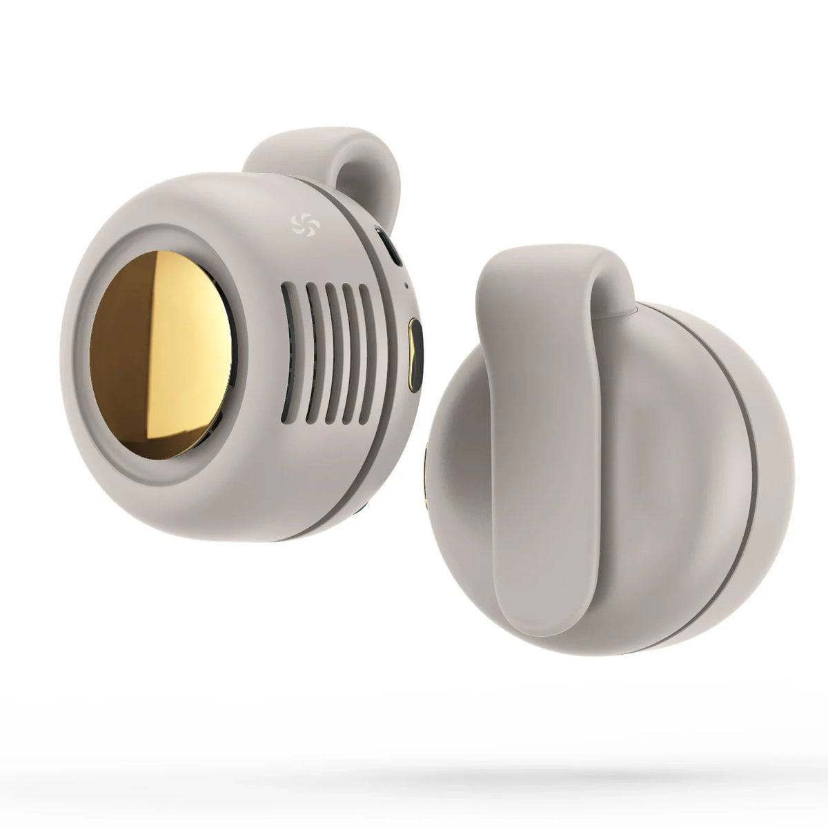 Portable Clip-On Bladeless Mini Fan | 3-Speed USB Rechargeable Clip-On Personal Fan PLUSH Beige USB Type-C