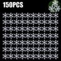 Christmas Snowflake Ornaments – White Hanging Tree Decorations Holiday Tree Ornaments PLUSH 50Bag 6cm