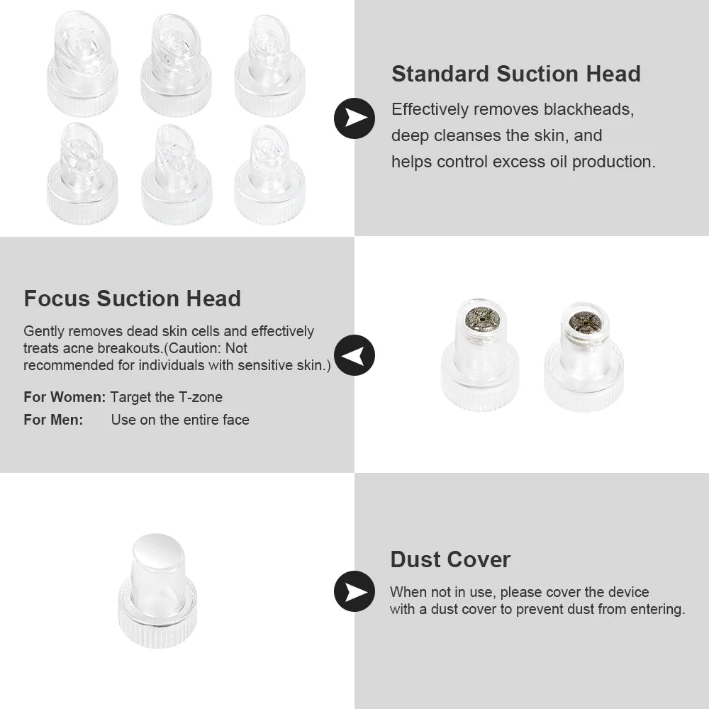 9-Piece Hydro Facial Replacement Tips – Aqua Peel Accessories Facial Machine Accessories PLUSH