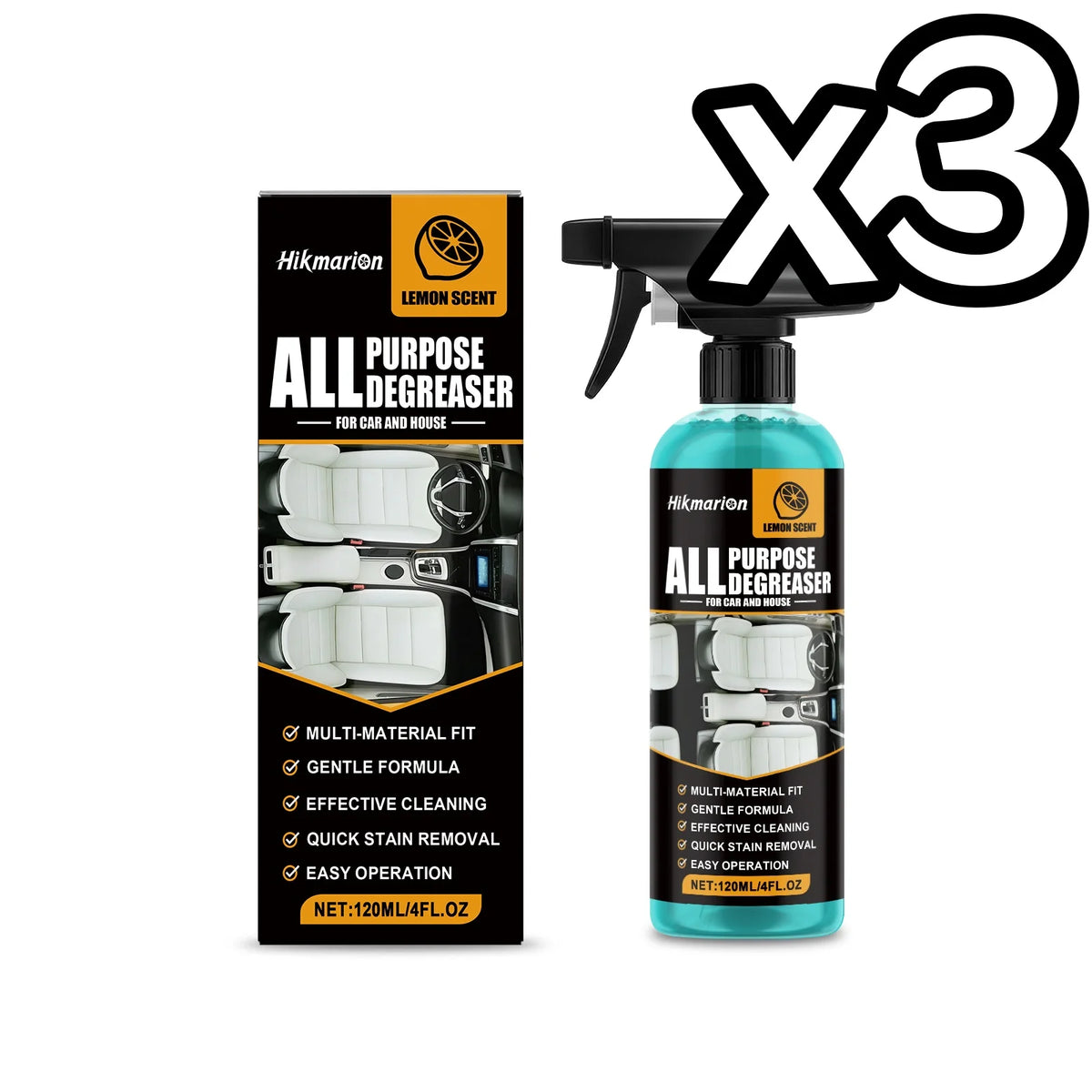 Hikmarion Multi-Purpose Degreaser – Car & Home 120ml Multi-Purpose Degreaser PLUSH 120ml Boxed x 3