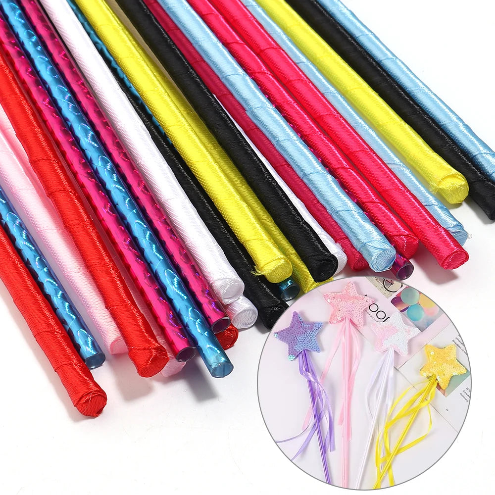 10pcs Fairy Magic Wand Ribbon Pole – Princess Party Props Costume Prop Wand PLUSH