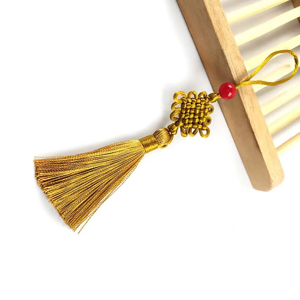 Mini Chinese Knot Silk Tassel Pendant – DIY Craft & Decor Decorative Tassel Pendant PLUSH yellow