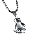Boxing Glove Pendant Necklace – Men's Korean Style Chain Men's Pendant Necklace PLUSH silver