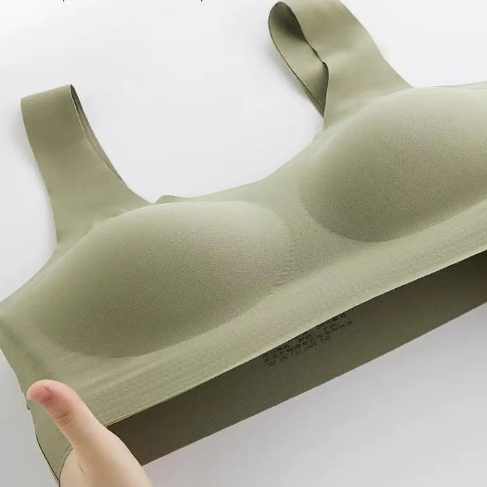 Seamless Wireless Push-Up Bra – Deep V Breathable Lingerie Wireless Push-Up Bra PLUSH