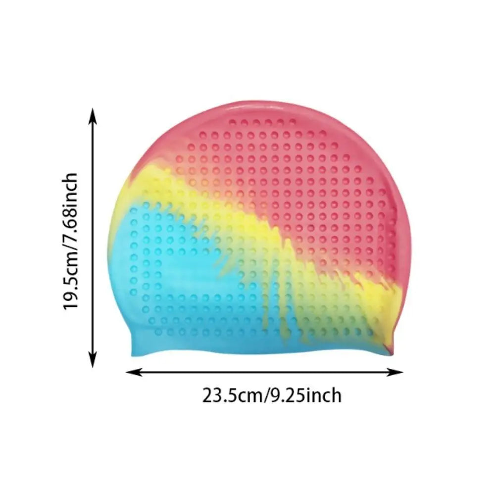 Non-Slip Silicone Swim Cap – Elastic & Wrinkle-Free Silicone Swim Cap PLUSH