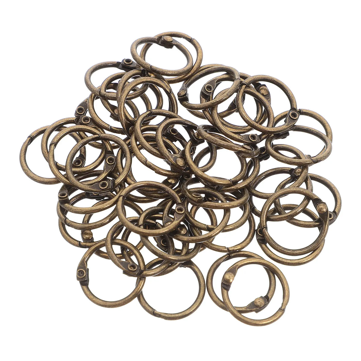 50pcs Gold Metal Loose Leaf Binder Rings – Notebooks & Cards Binder Rings PLUSH