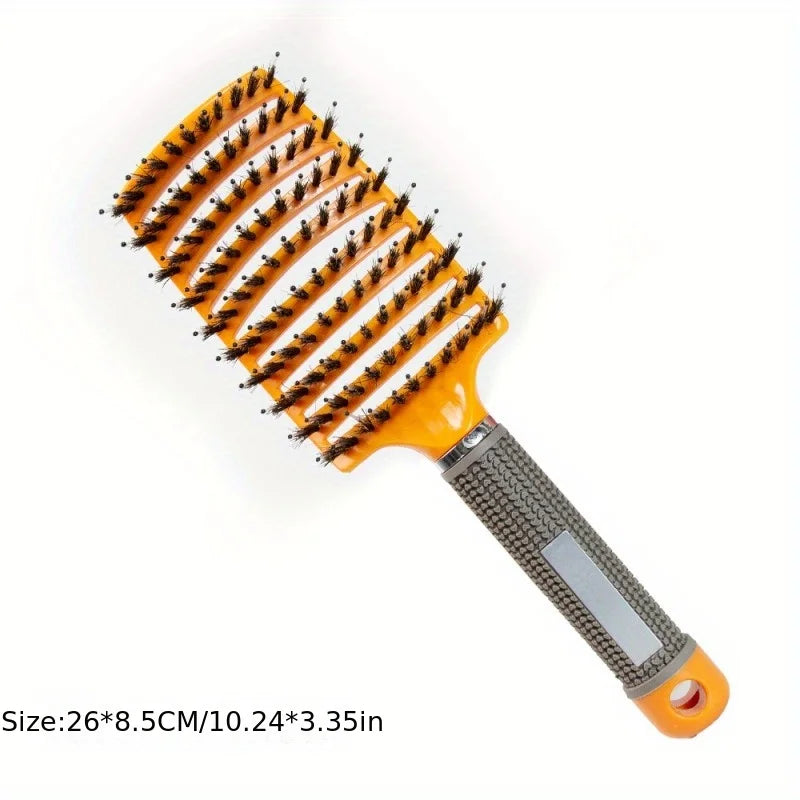 Magic Scalp Massage Detangling Hair Brush – Wet & Curly Detangling Hair Brush PLUSH Orange