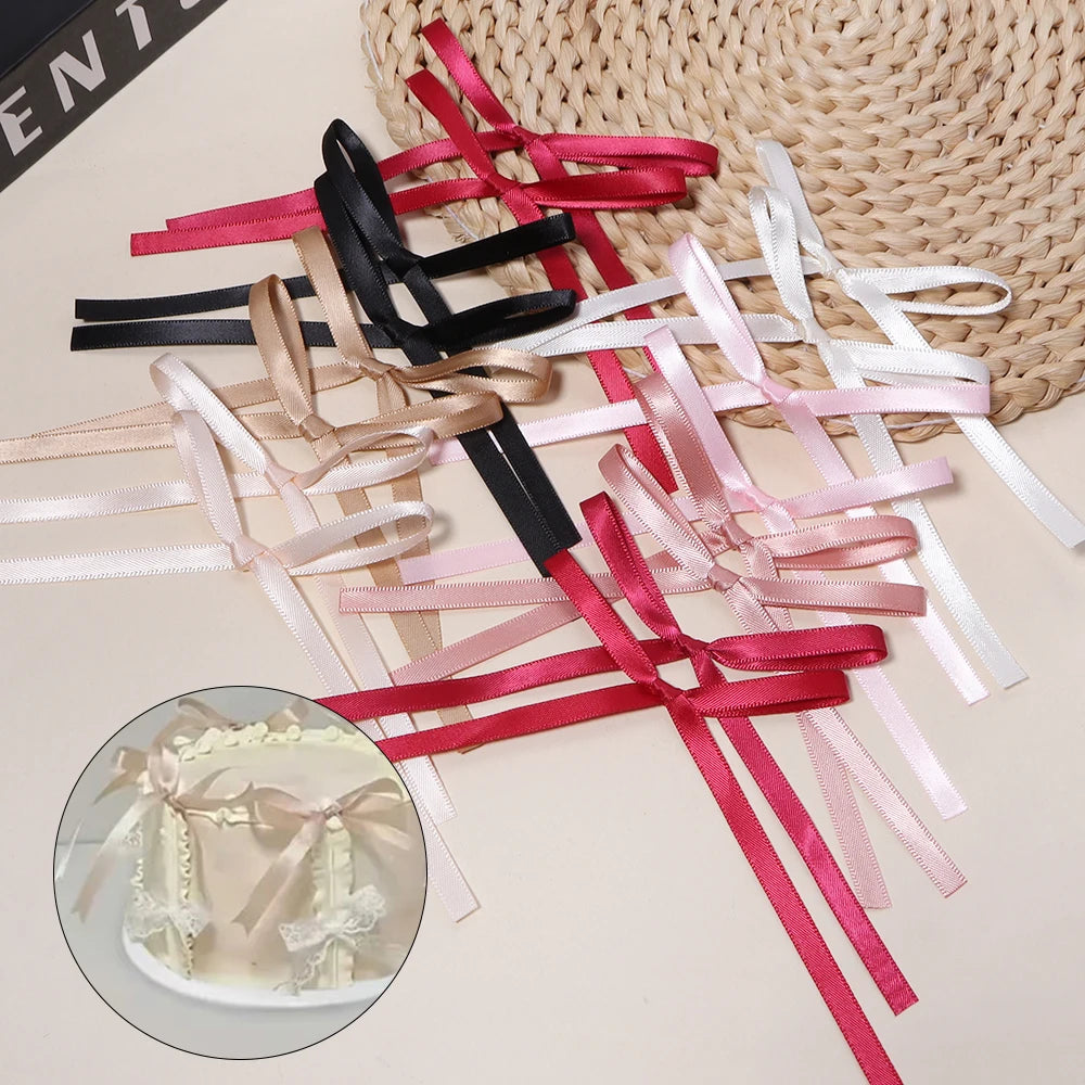 10pcs Ballet Ribbon Bows Handmade Colorful DIY Craft Bows Ribbon Bow Embellishments PLUSH