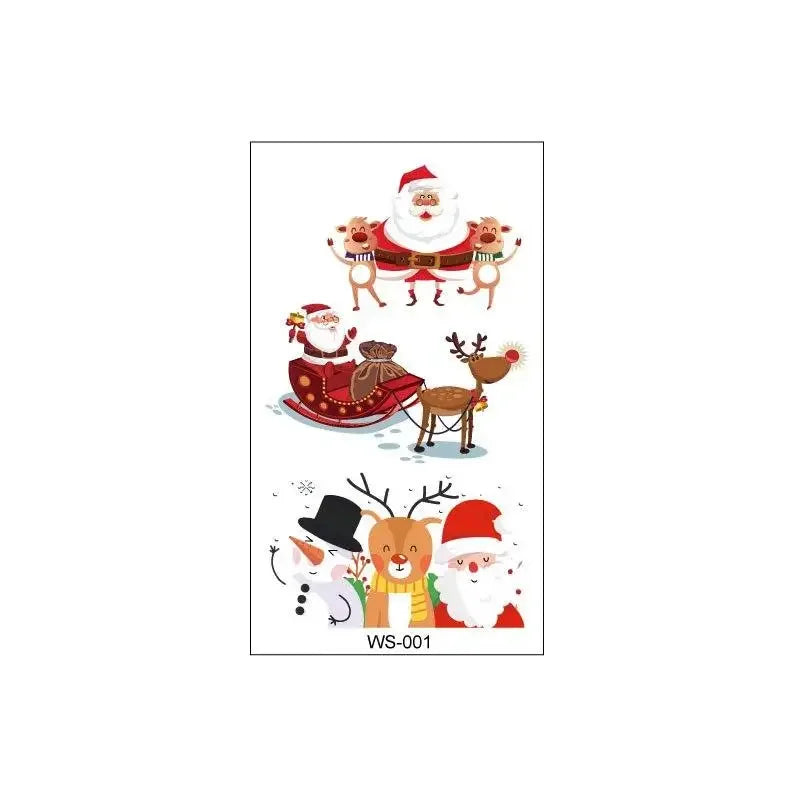 Christmas Temporary Tattoo Stickers – 3D Glow Waterproof Temporary Tattoo Sticker PLUSH