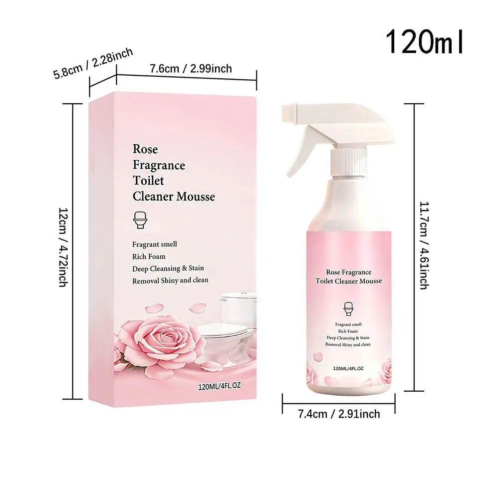 120ml Foaming Toilet Cleaner Mousse – Limescale & Odor Spray Bathroom Cleaner Spray PLUSH 120ml