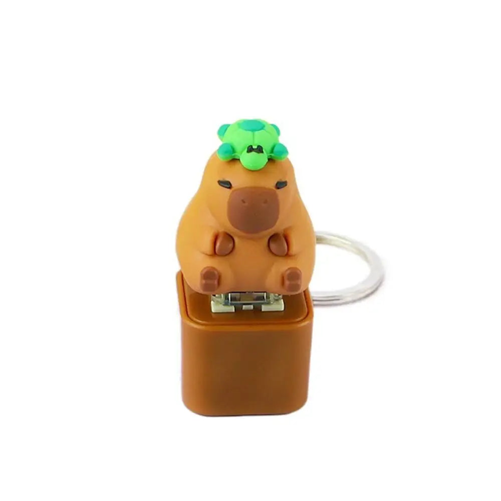 Yellow Chick LED Luminous Keyboard Keychain – Colorful Light LED Novelty Keychain PLUSH Style F