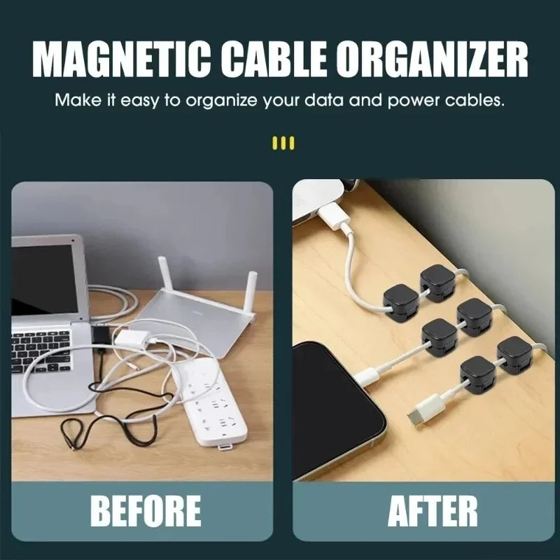 Magnetic Cable Clips Adhesive Wire & Cord Organizer for Desk Cable Organizer Clips PLUSH