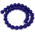 Dark Blue Chalcedony Round Stone Beads 4–12mm | DIY Jewelry Natural Stone Beads PLUSH 12mm-ap32pcs