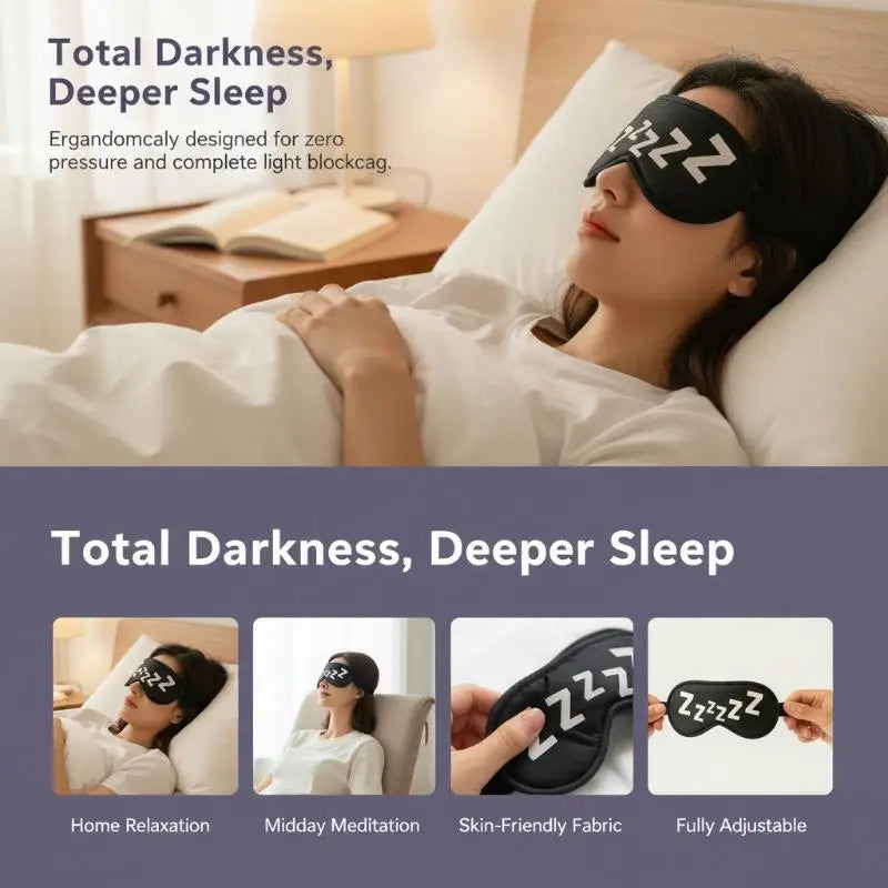 Cartoon Sleep Mask – Cute Concave Blindfold for Women & Men Sleep Eye Mask PLUSH