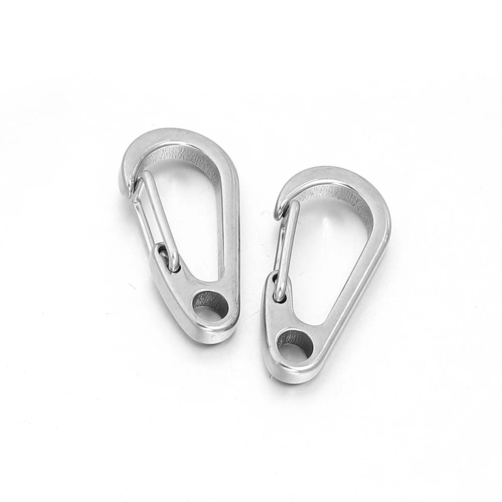 Mini Stainless Steel Carabiner Clip Spring Snap Hook 2-5pcs Carabiner Snap Hook PLUSH 33mm 2pcs