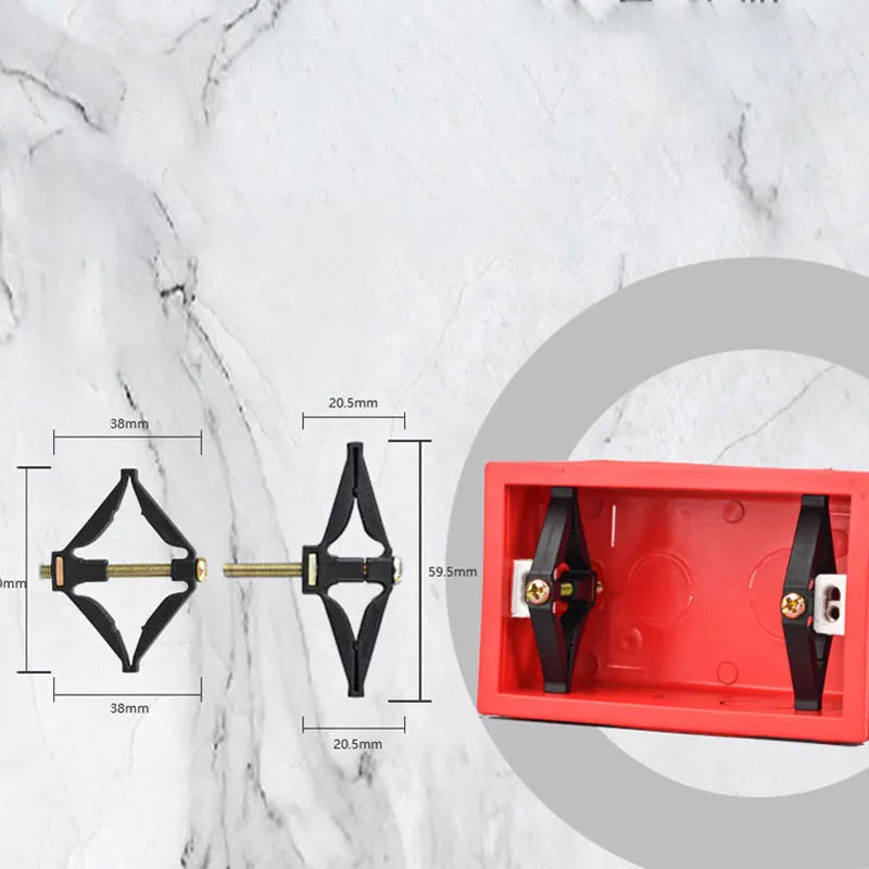 118-Type Socket Mounting Box Replacement – 6pcs Wall Recessed Electrical Mounting Box PLUSH 1set 1