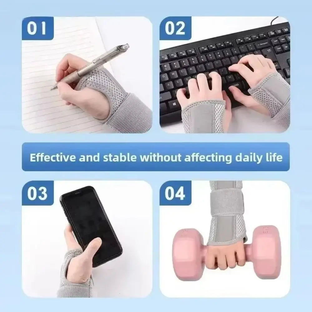 Adjustable Wrist Support Splint – Breathable Removable Brace Wrist Support Brace PLUSH