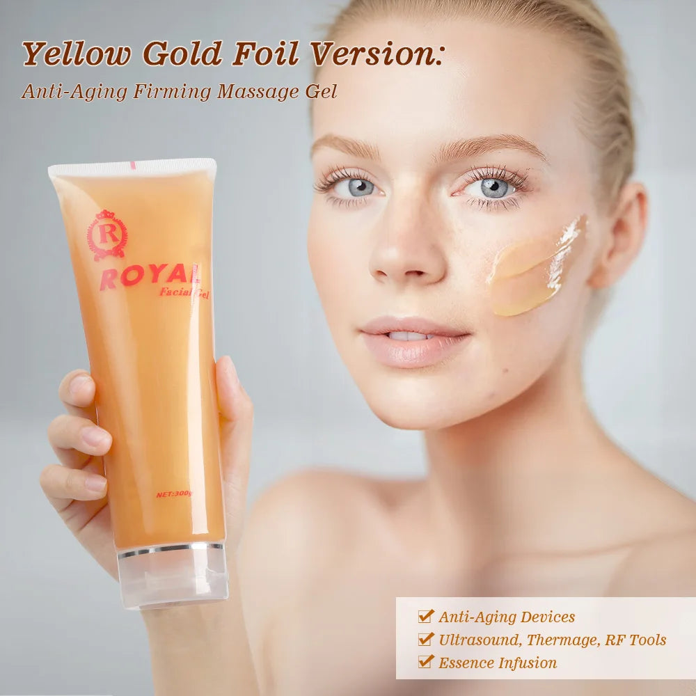 300g RF Conductive Gel for Beauty Devices | Clear, Red & Gold Conductive Beauty Gel PLUSH
