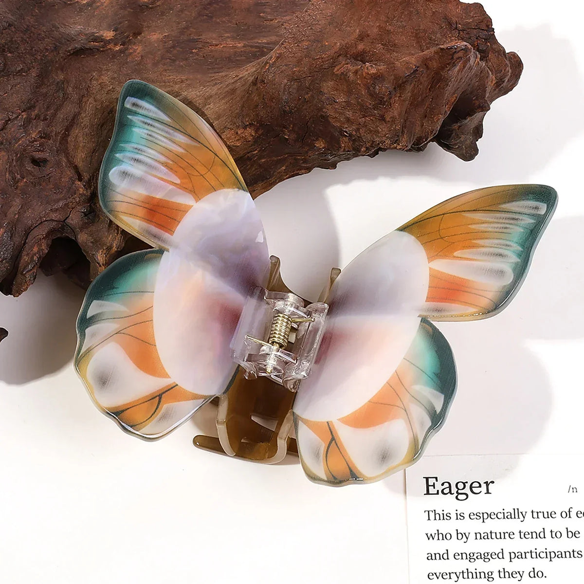 Multicolor Butterfly Hair Claw Clip – Retro Acetate Style Hair Claw Clip PLUSH 11cm cdyd