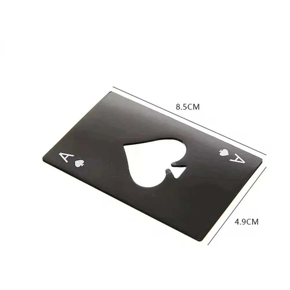 Stainless Steel Credit Card Bottle Opener – Spades Design Bottle Opener PLUSH