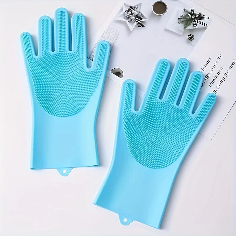 Silicone Pet Bathing Gloves – Dog & Cat Massage Brush Pet Grooming Glove PLUSH