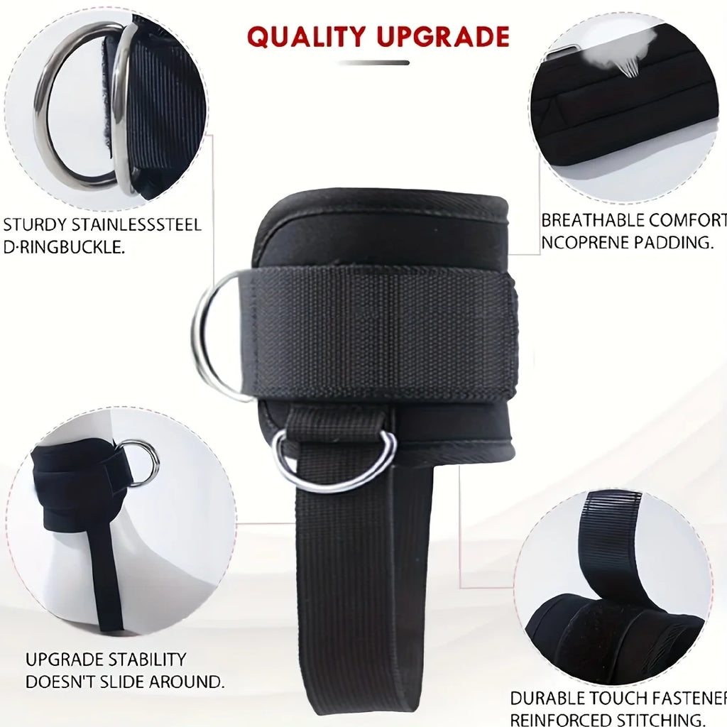 Adjustable Ankle Straps for Cable Machines – 2pcs Gym Cuffs Ankle Strap Cuffs PLUSH