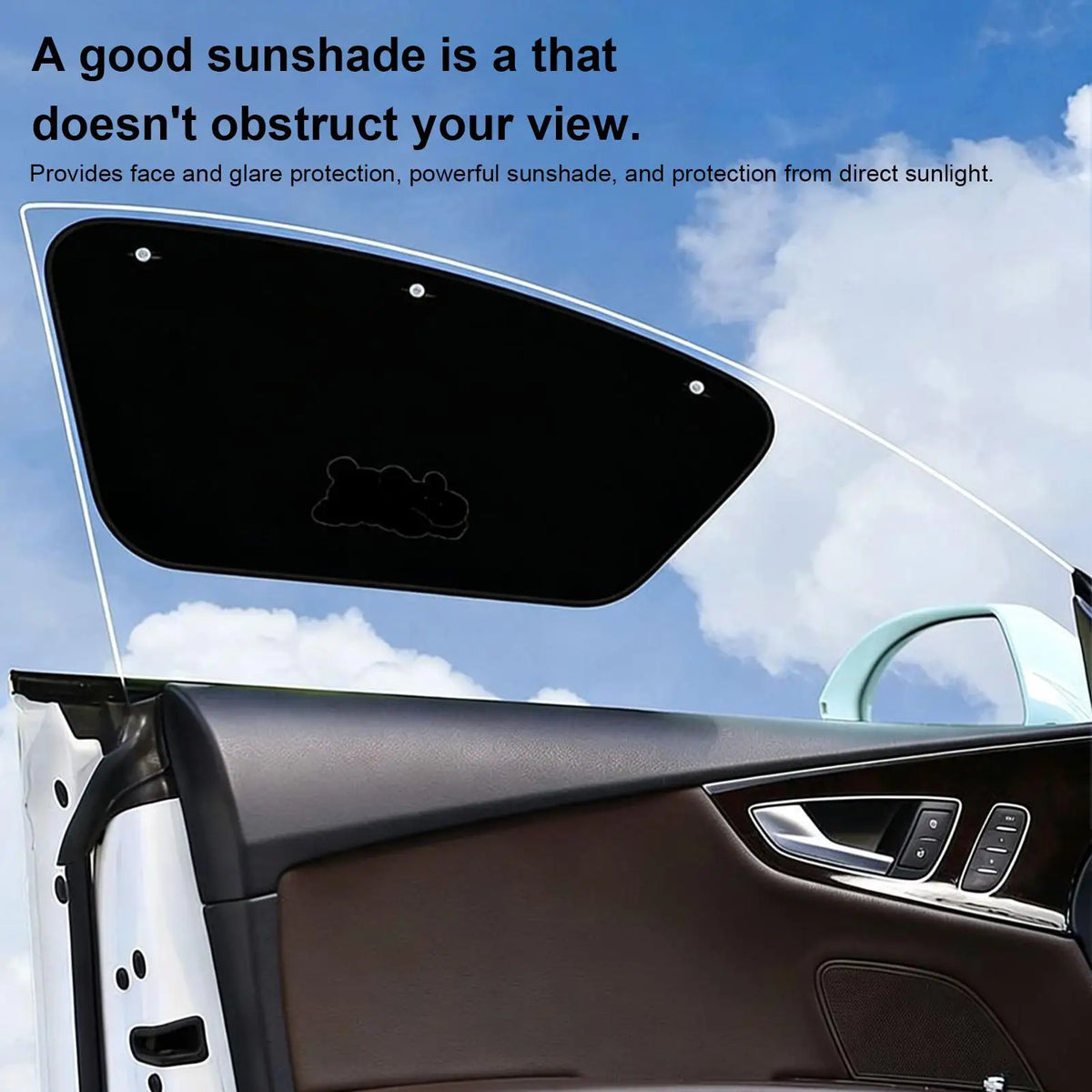 Car Side Window Sun Shade – UV Block & Privacy Curtain Car Window Sunshade PLUSH