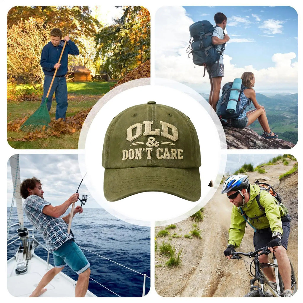 "OLD Don't Care" Embroidered Retro Washed Baseball Cap Baseball Cap PLUSH
