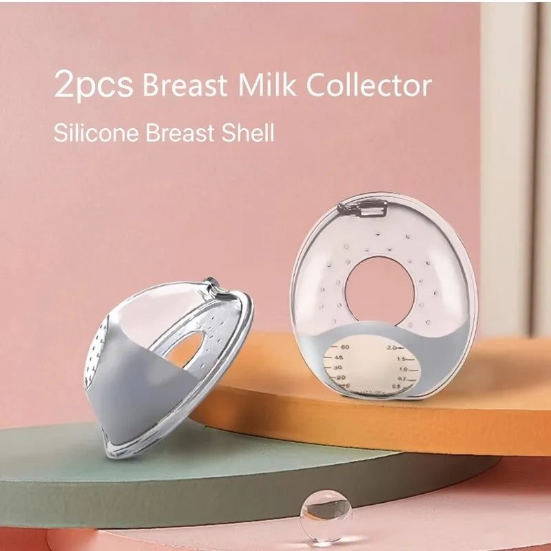 2pcs Silicone Breast Milk Collector Nursing Cups 60ml | Portable Milk Collector Cups PLUSH
