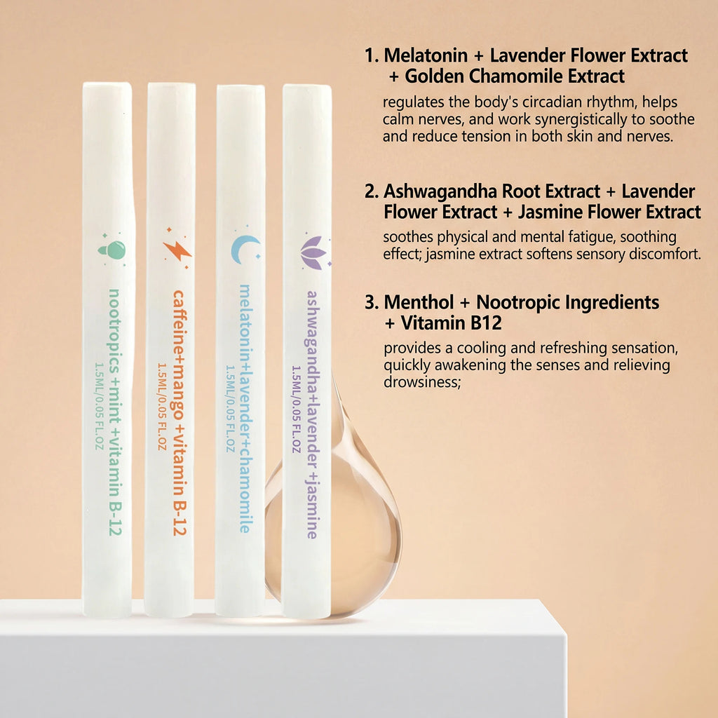Natural Herbal Diffuser Pen Aromatherapy Inhaler Stick 4-Pack Aromatherapy Inhaler Stick PLUSH