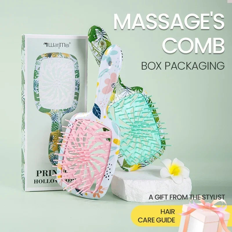 Vented Detangling Hairbrush & Scalp Massage Comb | Gift Box Detangling Hairbrush PLUSH