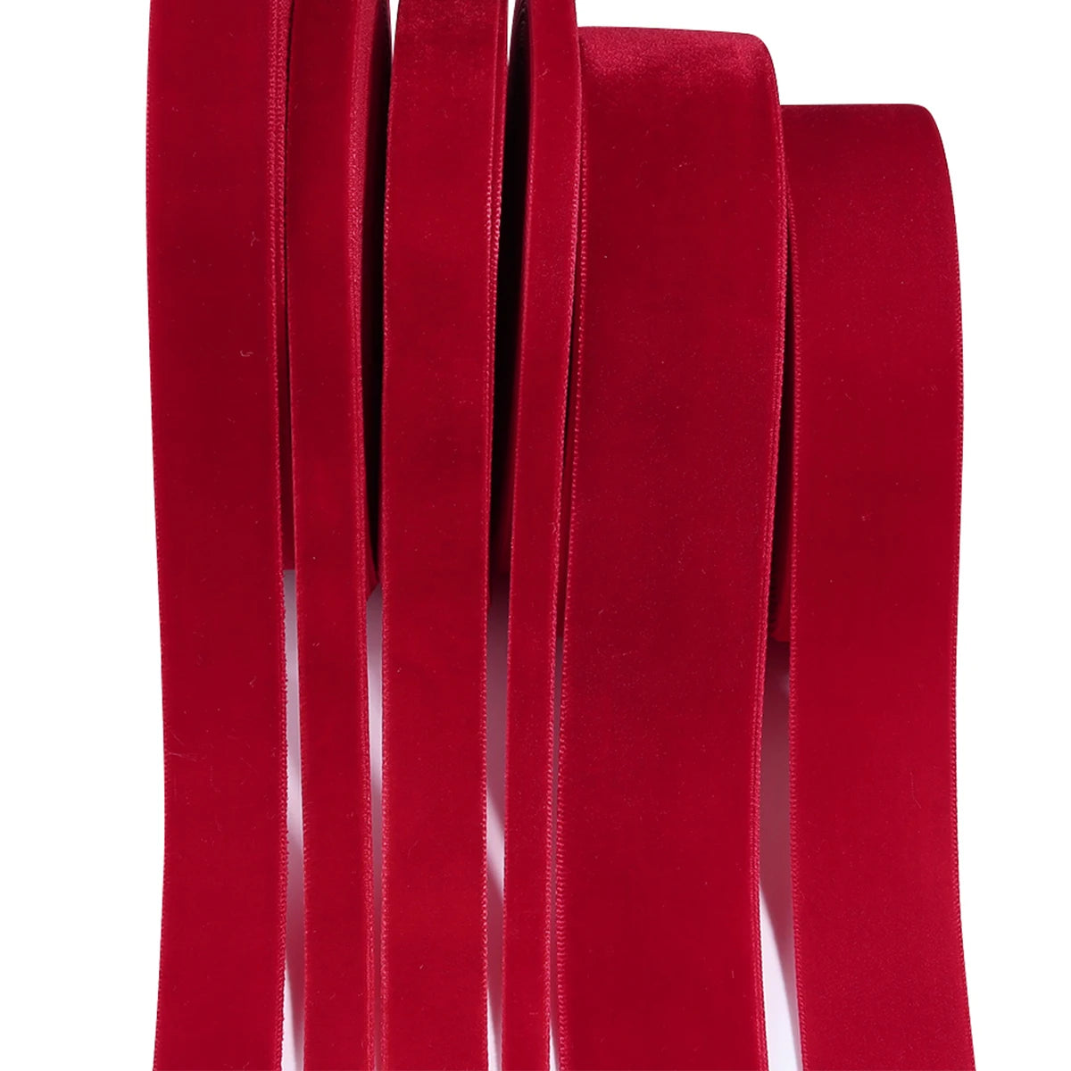 Red Velvet Ribbon Single Face 5–10 Yards | DIY Gift Wrap Velvet Craft Ribbon PLUSH red 32mm 5yards