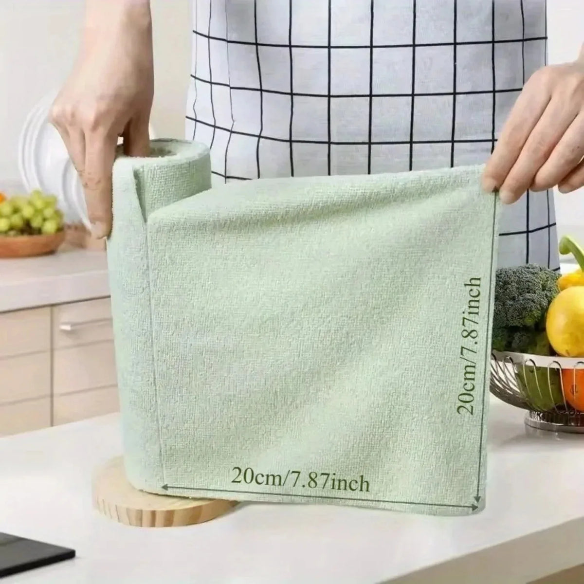 Microfiber Dishcloth Double Sided Reusable Kitchen Cleaning Cloth Kitchen Cleaning Cloth PLUSH
