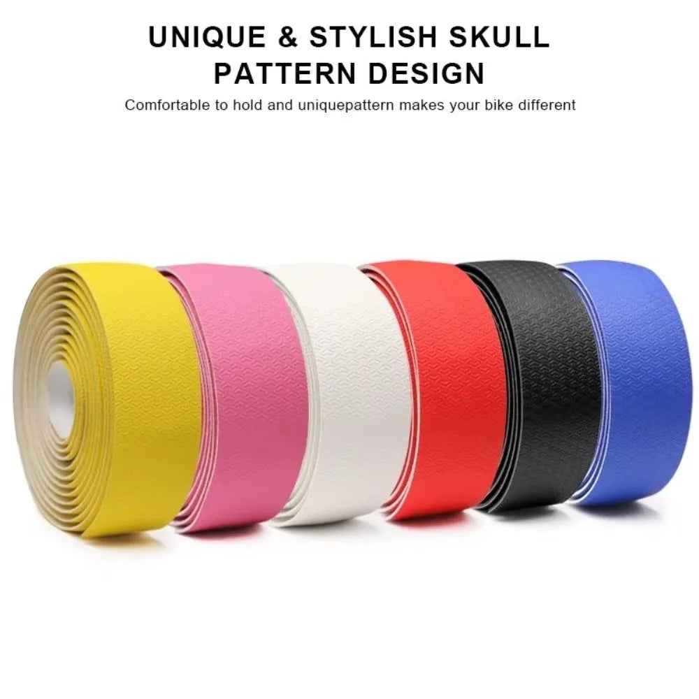 PU Road Bike Handlebar Tape – Anti-Slip, Waterproof + End Plugs Bike Handlebar Tape PLUSH