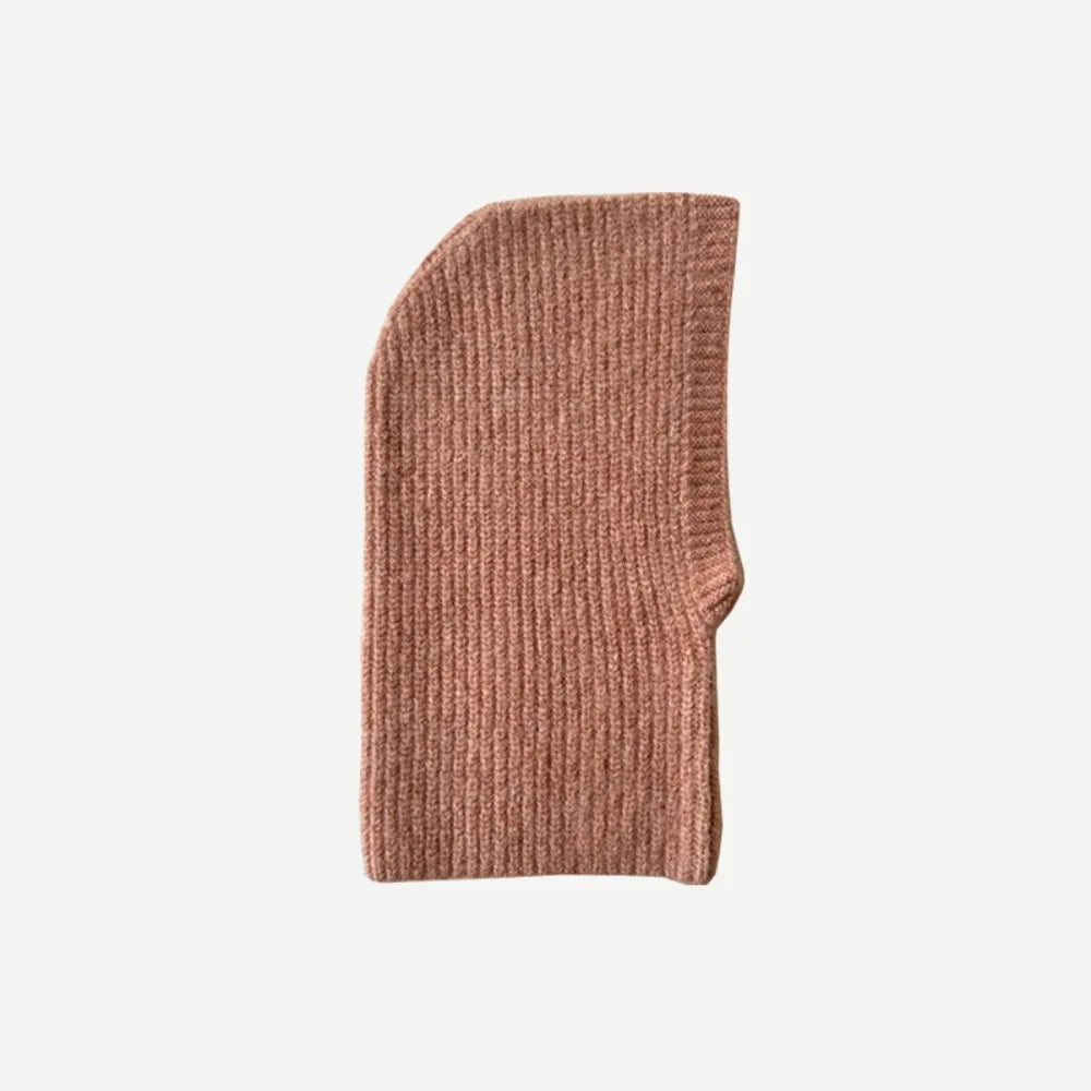 Women's Knit Balaclava Earflap Hat – Warm Alpaca Wool Blend Balaclava Earflap Hat PLUSH Pink