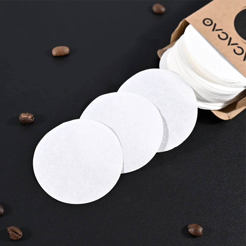 KACACAO Espresso Paper Filters 51/53/58mm – 100pcs Puck Screen Espresso Filter Paper PLUSH