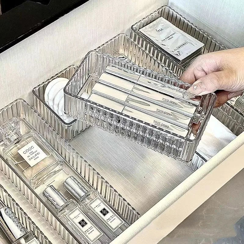 Transparent Modular Drawer Organizer Set – Storage Trays Drawer Organizer Set PLUSH