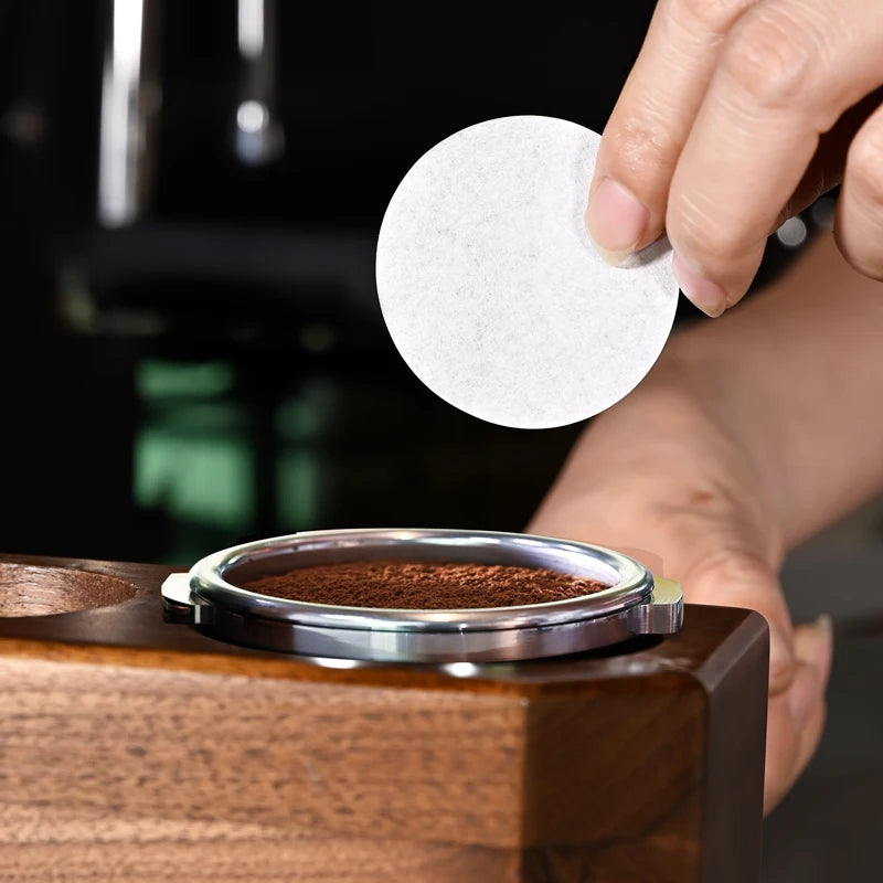 KACACAO Espresso Paper Filters 51/53/58mm – 100pcs Puck Screen Espresso Filter Paper PLUSH