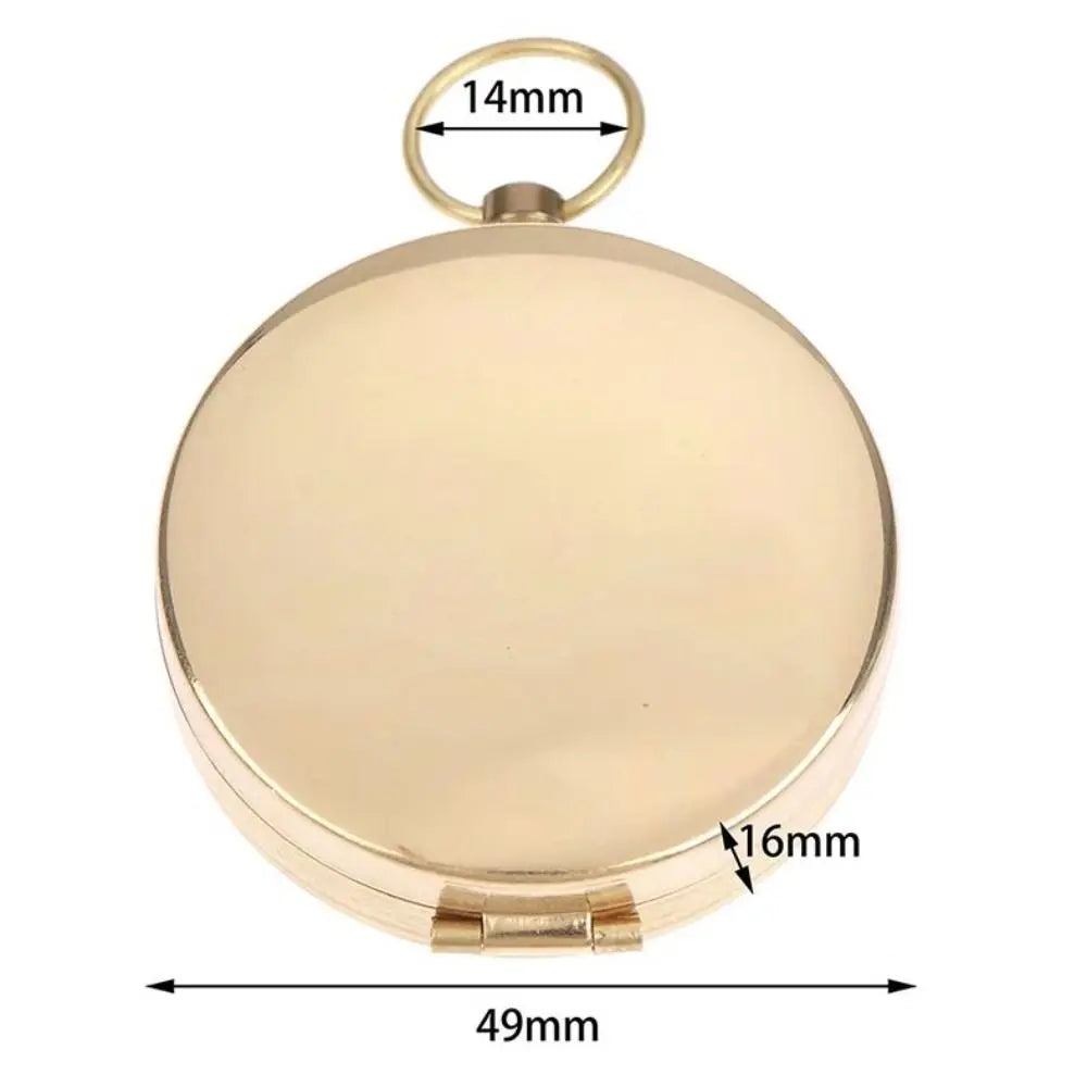 Brass Pocket Compass – Luminous Flip Cover Camping Compass Pocket Compass PLUSH