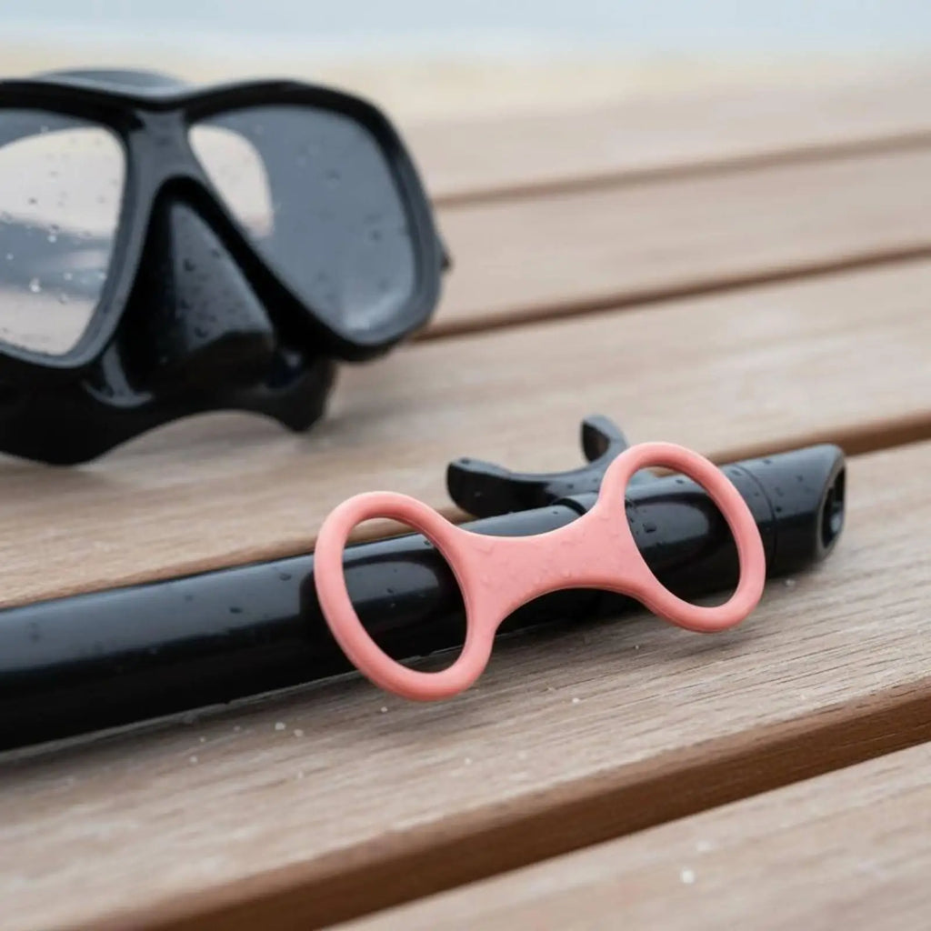 Silicone Snorkel Keeper Clip Double Loop Strap Holder 6-Pack Snorkel Keeper Clip PLUSH