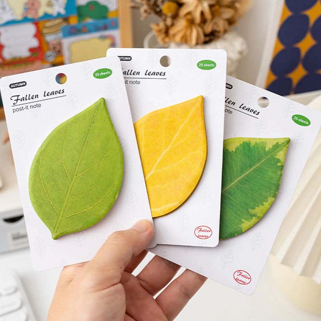 Leaf Shaped Sticky Notes – 6 Colors, 150 Sheets DIY Decor Shaped Sticky Notes PLUSH