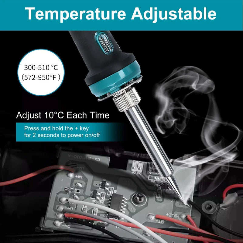 60W Cordless Soldering Iron for Makita DeWalt Milwaukee 18-20V Cordless Soldering Iron PLUSH