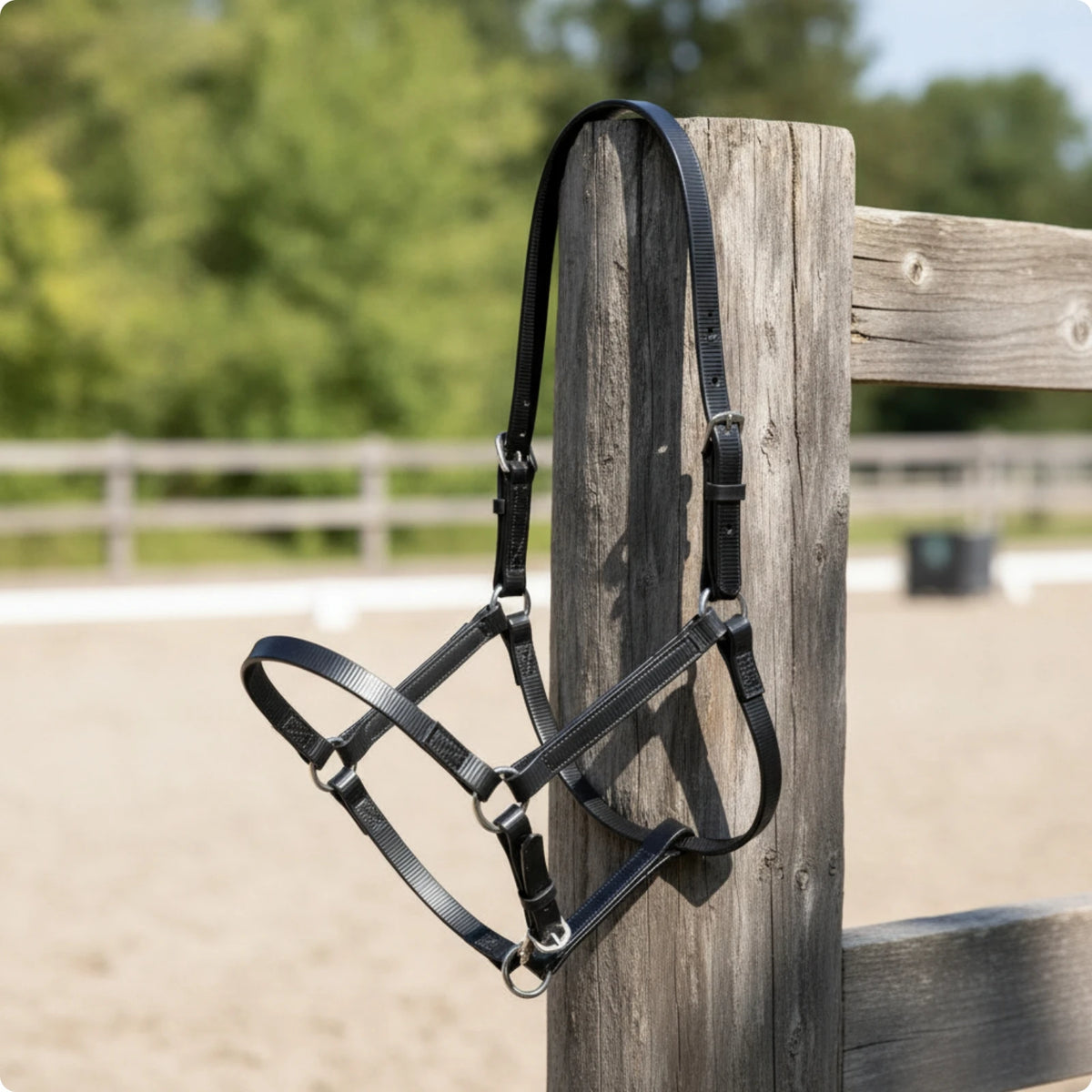 TPU Horse Halter – Adjustable Anti-Rub Equestrian Tack Horse Halter PLUSH Black