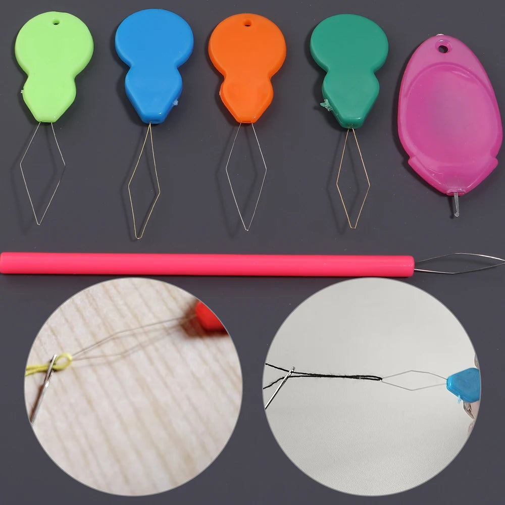 10pcs Plastic Needle Threader & Thread Guide Tool for Sewing Needle Threader Tool PLUSH