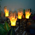 Halloween Skeleton Skull Solar Pathway Lights – LED Flickering Solar Pathway Lights PLUSH Red-6PCS 220V-240V BR Plug