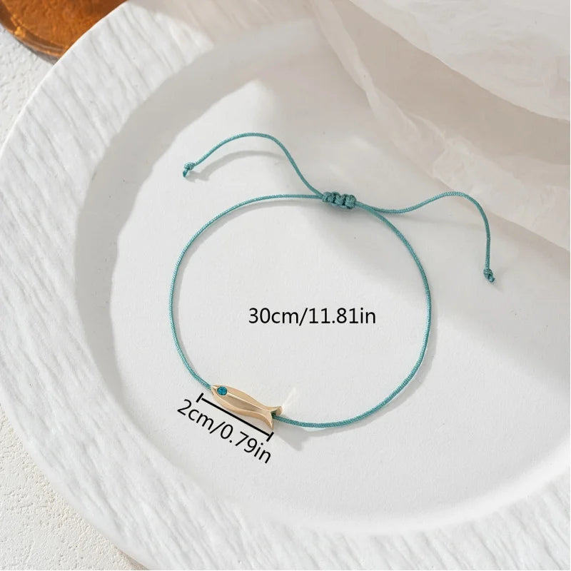 Women's Adjustable Fish Rope Ankle Chain Bracelet Ankle Chain Bracelet PLUSH